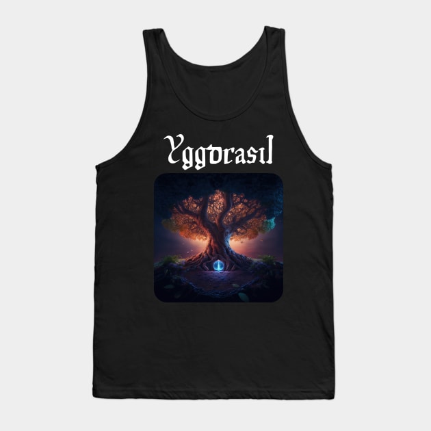 Yggdrasil - Tree of Life v2 Tank Top by AI-datamancer